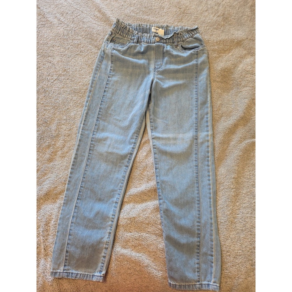 Oshkosh Girls Size‎ 14 Jeans With Elastic Waist 90s Vibes Stretch Light Wash